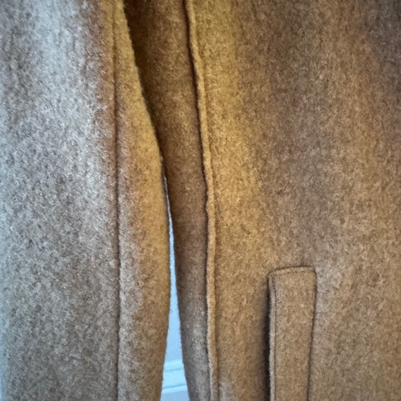 J.Crew Daphne Italian Boiled Wool Topcoat Women’s 2 Tan Camel double breast Coat - Picture 3 of 6